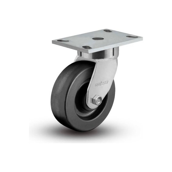 6 Series Swivel Plate Caster - Phenolic 8" Dia. 1400 Lb. Cap.